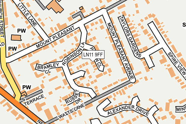 LN11 9FF map - OS OpenMap – Local (Ordnance Survey)