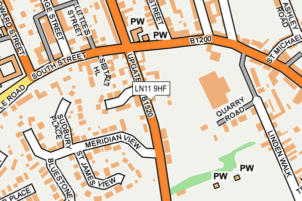 LN11 9HF map - OS OpenMap – Local (Ordnance Survey)