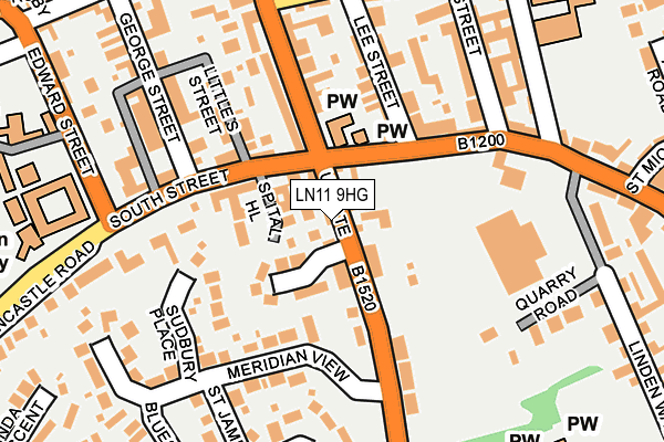 LN11 9HG map - OS OpenMap – Local (Ordnance Survey)