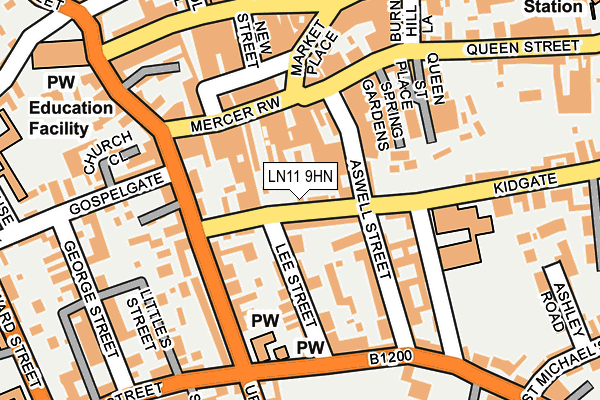 LN11 9HN map - OS OpenMap – Local (Ordnance Survey)