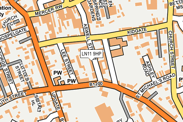 LN11 9HP map - OS OpenMap – Local (Ordnance Survey)