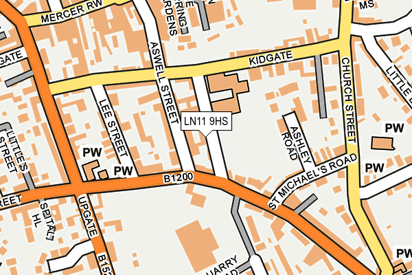 LN11 9HS map - OS OpenMap – Local (Ordnance Survey)