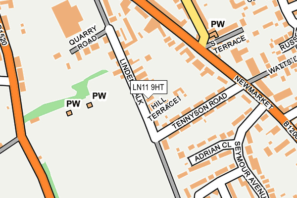 LN11 9HT map - OS OpenMap – Local (Ordnance Survey)