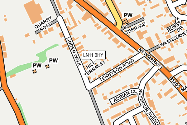 LN11 9HY map - OS OpenMap – Local (Ordnance Survey)