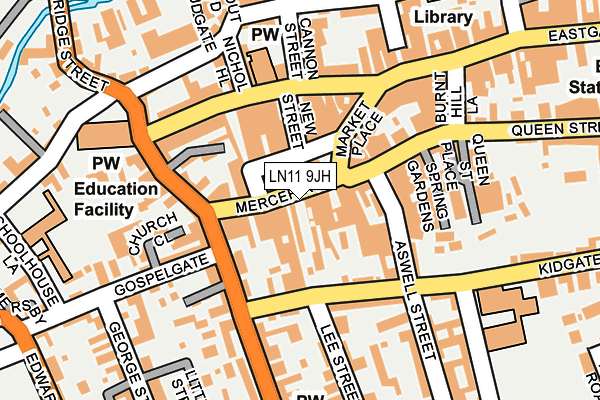 LN11 9JH map - OS OpenMap – Local (Ordnance Survey)