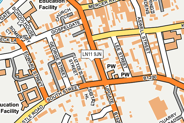 LN11 9JN map - OS OpenMap – Local (Ordnance Survey)