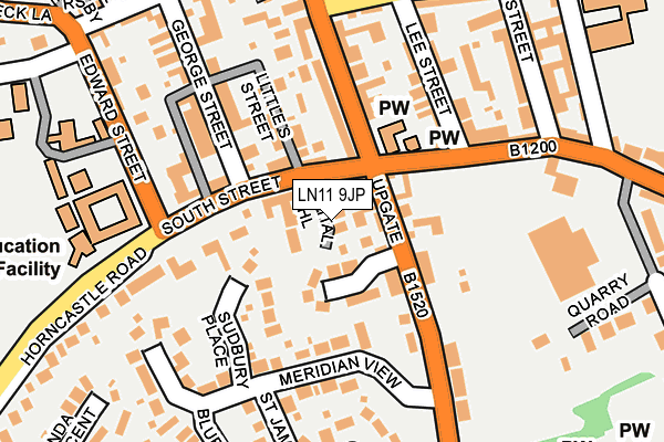 LN11 9JP map - OS OpenMap – Local (Ordnance Survey)
