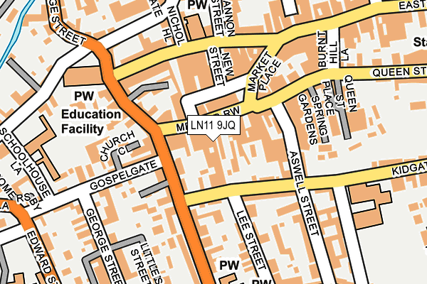 LN11 9JQ map - OS OpenMap – Local (Ordnance Survey)