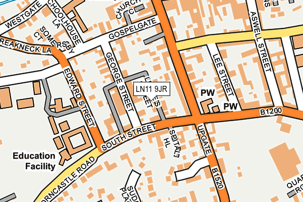 LN11 9JR map - OS OpenMap – Local (Ordnance Survey)