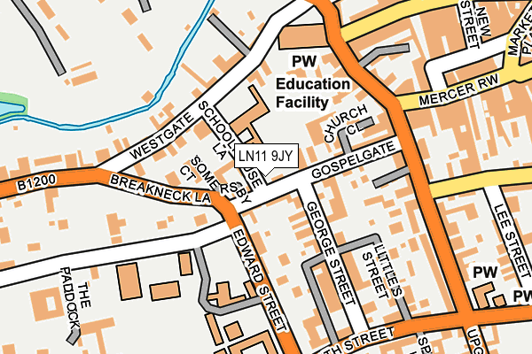 LN11 9JY map - OS OpenMap – Local (Ordnance Survey)