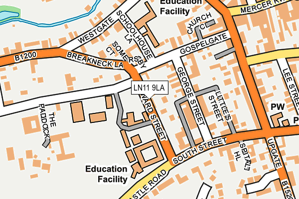 LN11 9LA map - OS OpenMap – Local (Ordnance Survey)