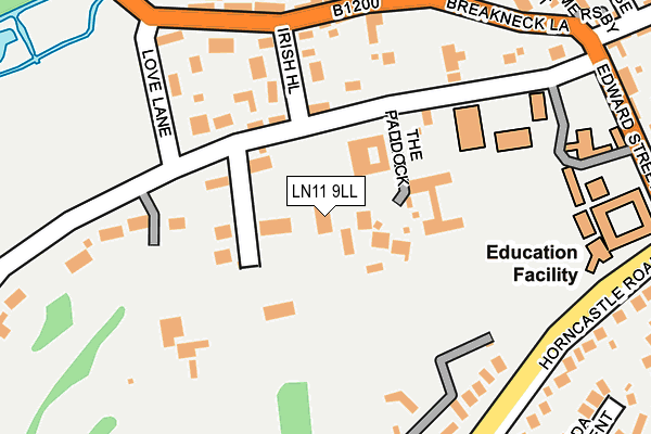 LN11 9LL map - OS OpenMap – Local (Ordnance Survey)