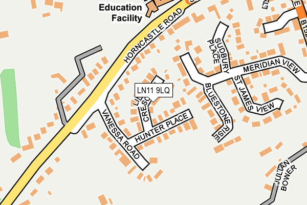 LN11 9LQ map - OS OpenMap – Local (Ordnance Survey)