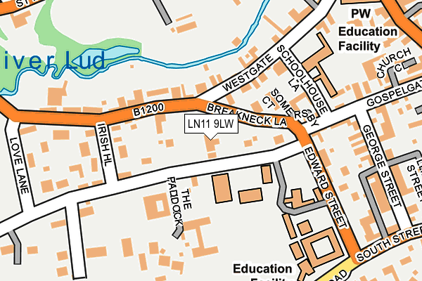 LN11 9LW map - OS OpenMap – Local (Ordnance Survey)