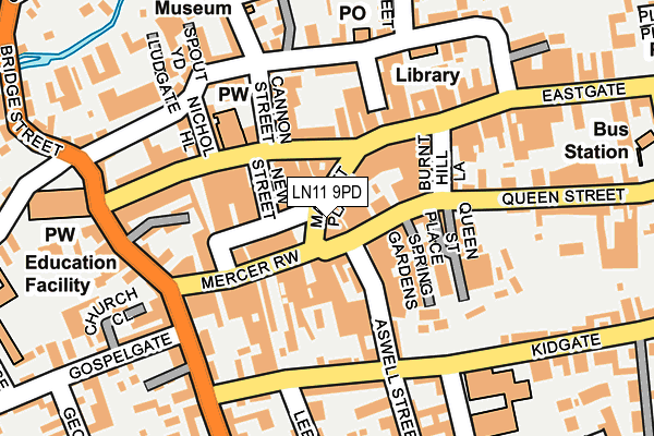 LN11 9PD map - OS OpenMap – Local (Ordnance Survey)