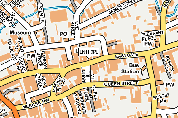 Map of PACK HORSE LOUTH LTD at local scale