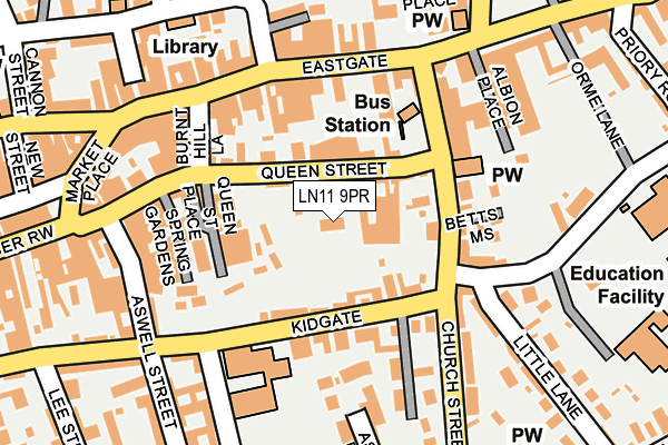 LN11 9PR map - OS OpenMap – Local (Ordnance Survey)