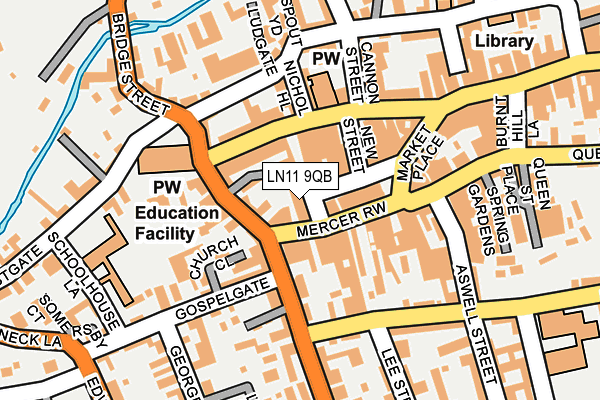 LN11 9QB map - OS OpenMap – Local (Ordnance Survey)