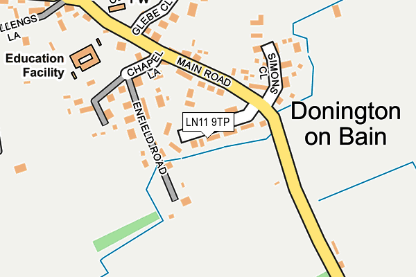 LN11 9TP map - OS OpenMap – Local (Ordnance Survey)