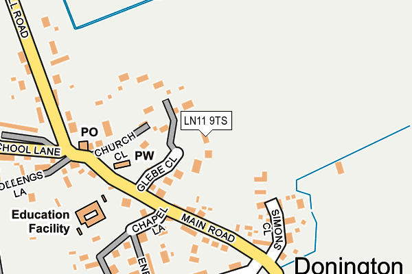 LN11 9TS map - OS OpenMap – Local (Ordnance Survey)