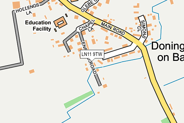 LN11 9TW map - OS OpenMap – Local (Ordnance Survey)