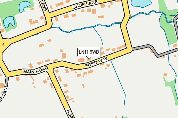 LN11 9WD map - OS OpenMap – Local (Ordnance Survey)