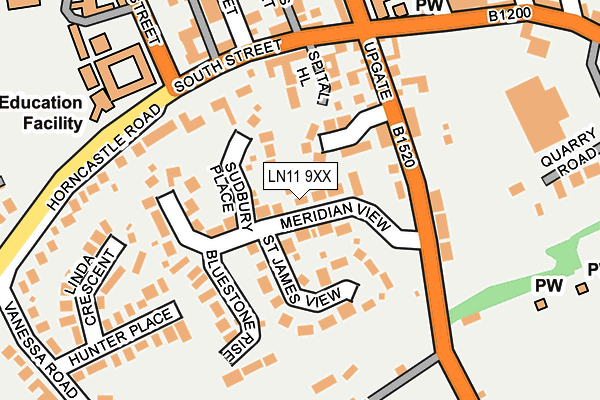 LN11 9XX map - OS OpenMap – Local (Ordnance Survey)