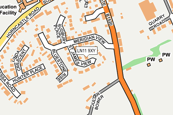 LN11 9XY map - OS OpenMap – Local (Ordnance Survey)