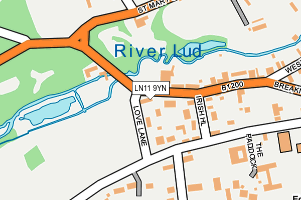 LN11 9YN map - OS OpenMap – Local (Ordnance Survey)