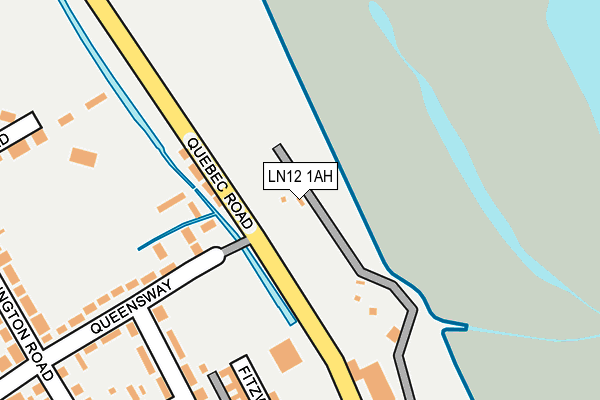 LN12 1AH map - OS OpenMap – Local (Ordnance Survey)