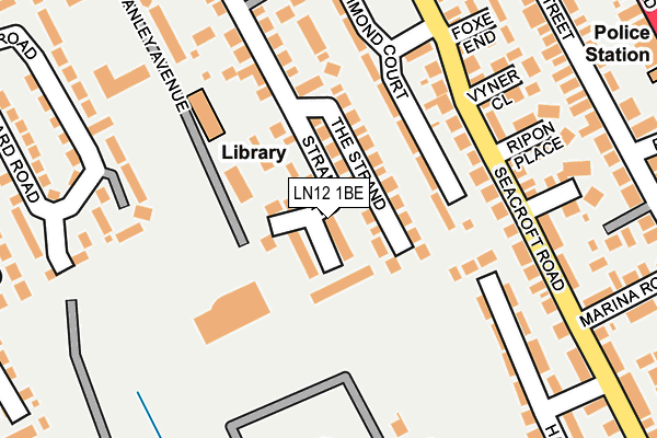 LN12 1BE map - OS OpenMap – Local (Ordnance Survey)