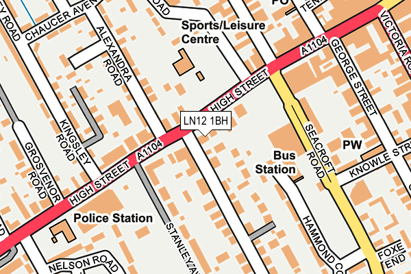 LN12 1BH map - OS OpenMap – Local (Ordnance Survey)
