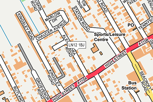 LN12 1BJ map - OS OpenMap – Local (Ordnance Survey)