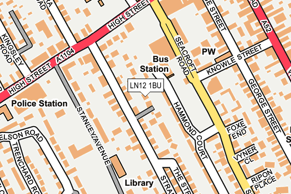 LN12 1BU map - OS OpenMap – Local (Ordnance Survey)