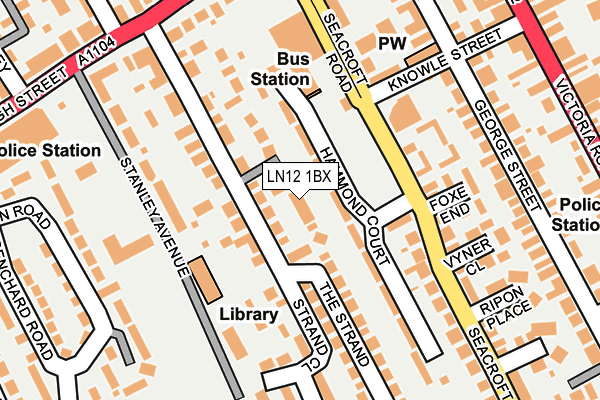 LN12 1BX map - OS OpenMap – Local (Ordnance Survey)