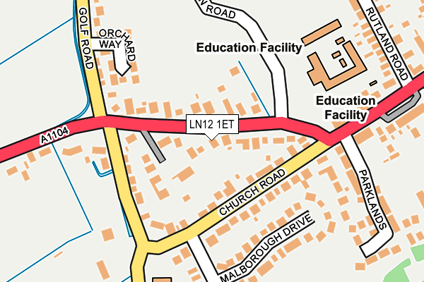 LN12 1ET map - OS OpenMap – Local (Ordnance Survey)