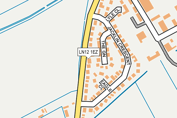 LN12 1EZ map - OS OpenMap – Local (Ordnance Survey)