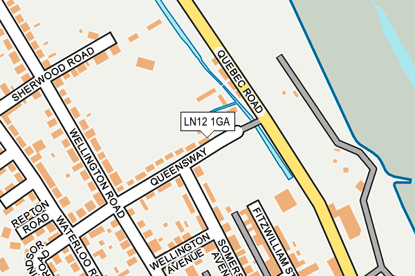 LN12 1GA map - OS OpenMap – Local (Ordnance Survey)