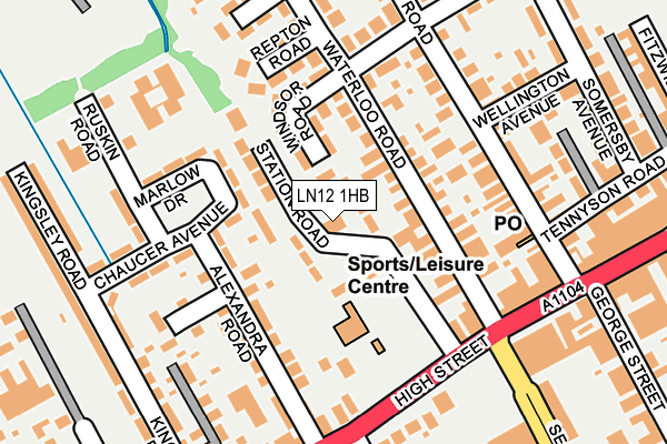 LN12 1HB map - OS OpenMap – Local (Ordnance Survey)
