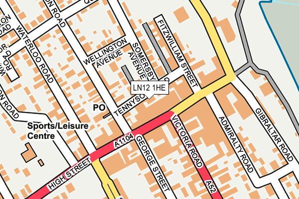 LN12 1HE map - OS OpenMap – Local (Ordnance Survey)