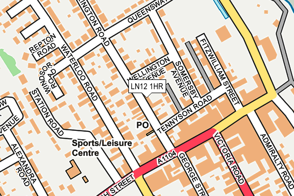 LN12 1HR map - OS OpenMap – Local (Ordnance Survey)