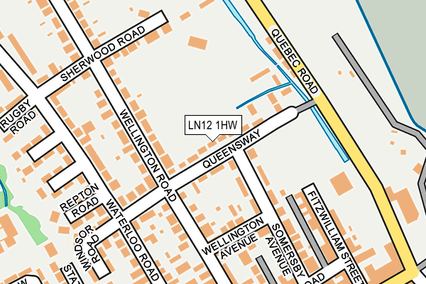 LN12 1HW map - OS OpenMap – Local (Ordnance Survey)