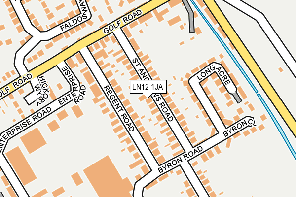 LN12 1JA map - OS OpenMap – Local (Ordnance Survey)