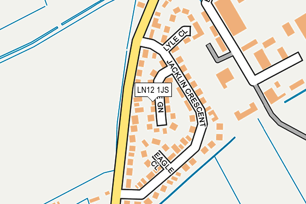 LN12 1JS map - OS OpenMap – Local (Ordnance Survey)