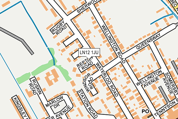 LN12 1JU map - OS OpenMap – Local (Ordnance Survey)