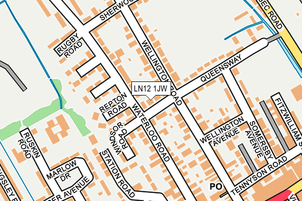 LN12 1JW map - OS OpenMap – Local (Ordnance Survey)
