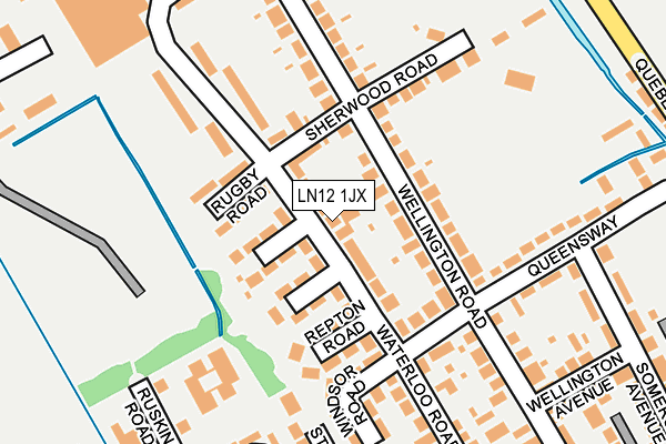 LN12 1JX map - OS OpenMap – Local (Ordnance Survey)