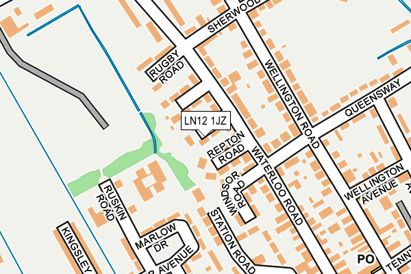 LN12 1JZ map - OS OpenMap – Local (Ordnance Survey)