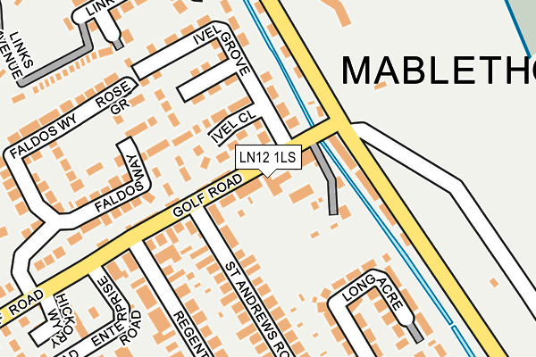 LN12 1LS map - OS OpenMap – Local (Ordnance Survey)