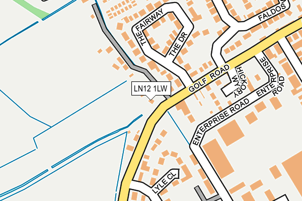 LN12 1LW map - OS OpenMap – Local (Ordnance Survey)